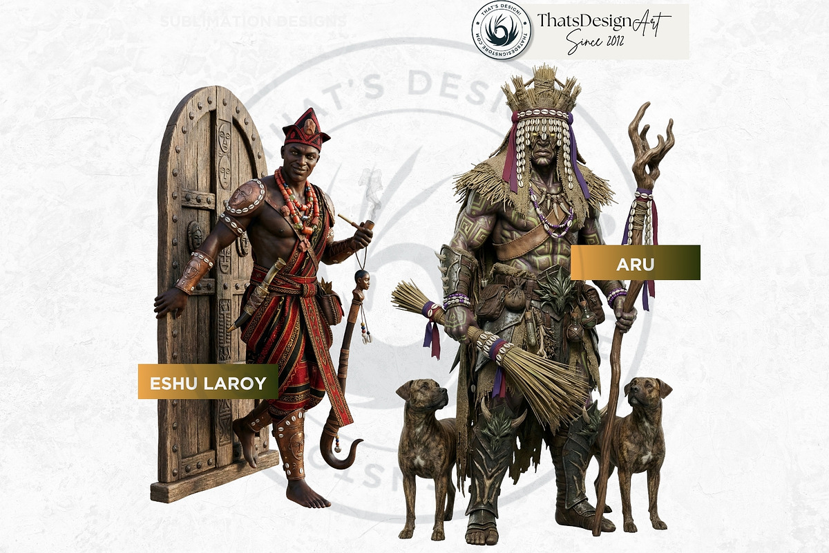 Orishas Pantheon Gods Cliparts, a Person Illustration by ThatsDesignArt (Photo 8 of 16)