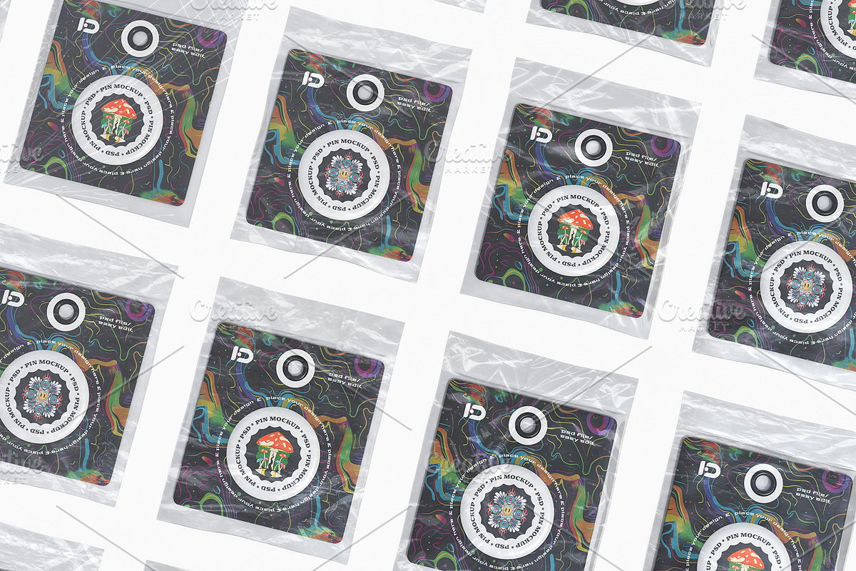 Pin Button Mockup Set, a Packaging Mockup by ForgeDesign (Photo 7 of 7)
