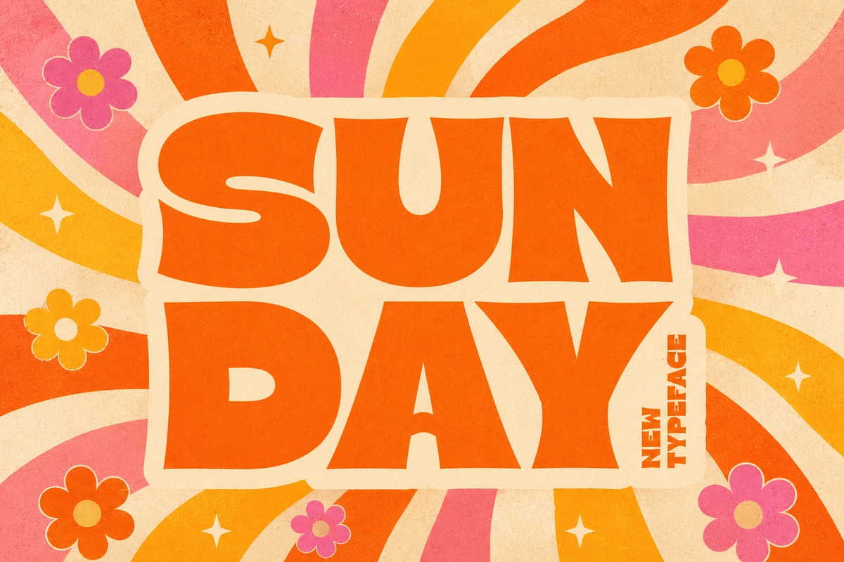 Sunday - Bold & Beautiful, a Serif Font by HipFonts (Photo 1 of 7)