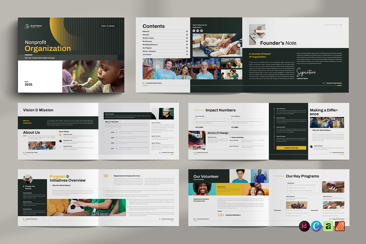 Nonprofit Org. Brochure Landscape, a Brochure Template by NorthPeak (Photo 1 of 10)