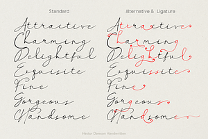 Hestor Dawson - Handwritten Font