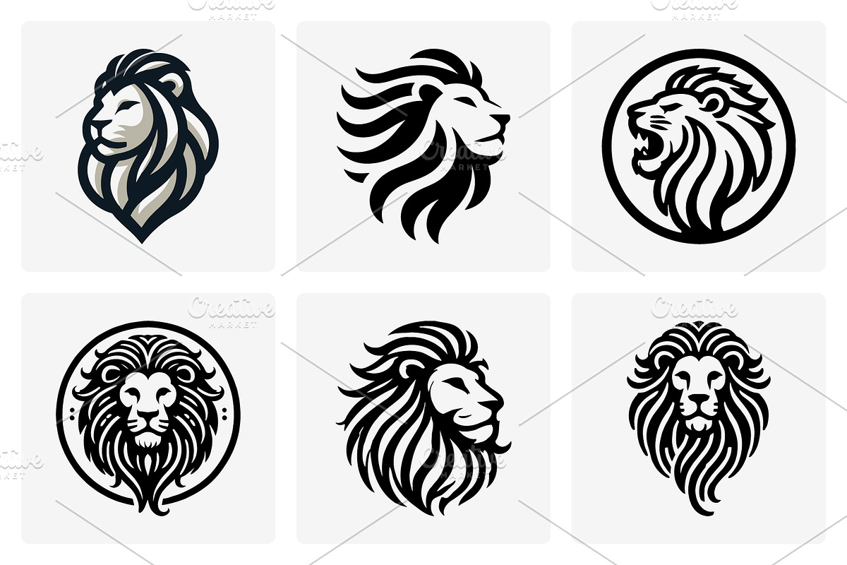 Modern Lion Mascot Logo Bundle, a Branding & Logo Template by Vectorium Studio (Photo 20 of 21)