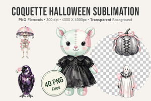 Coquette Halloween Sublimation, an Illustration by Artnoy