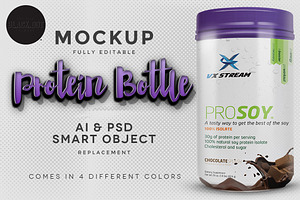 Realistic Protein Bottle