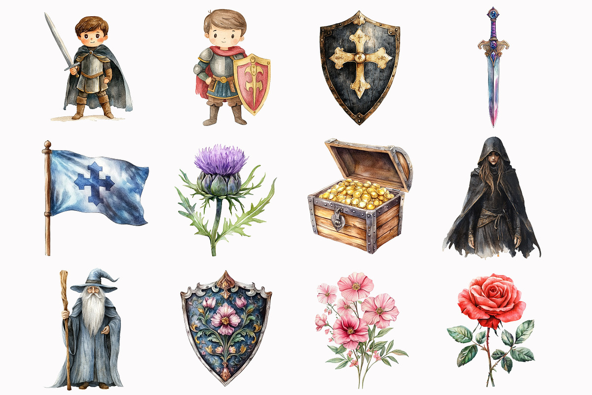 King Arthur Clipart, an Illustration by Design Market (Photo 2 of 5)