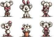 Whimsical Easter Koala Clipart, an Illustration by Designking (Thumbnail 6 of 7)