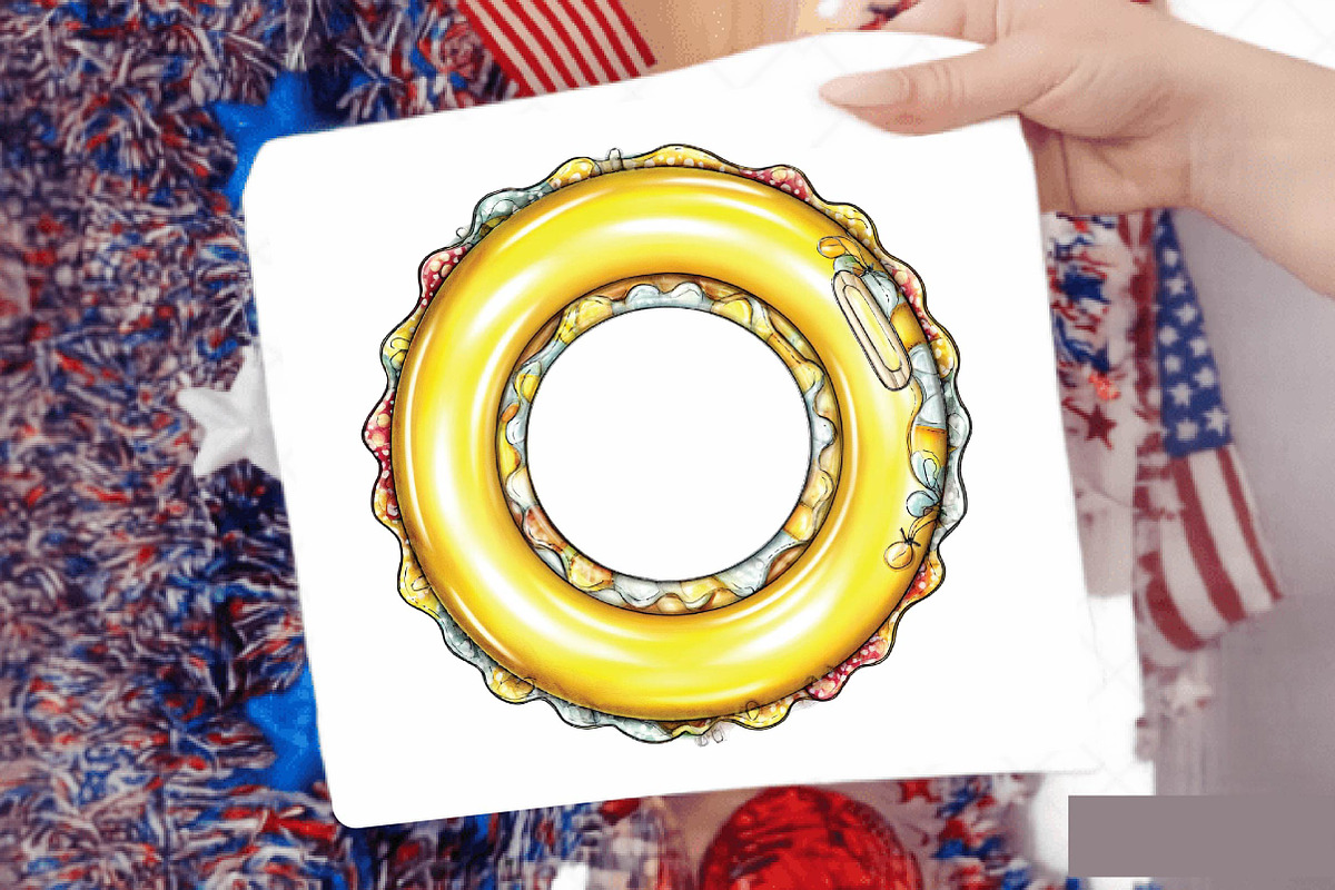 Watercolor Cozy Yellow Summer Clipar, an Empty State Illustration by SVGArt (Photo 9 of 9)
