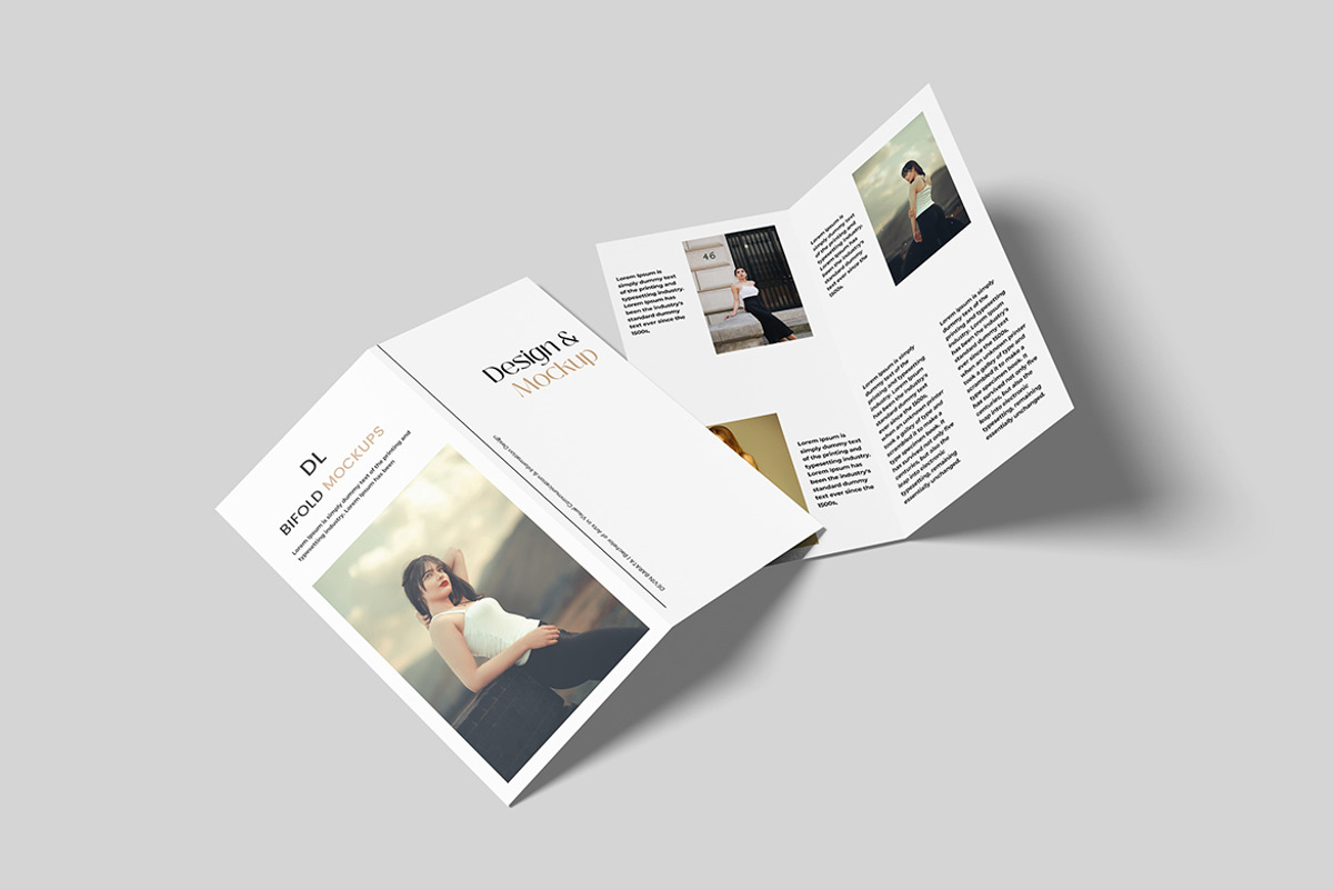 DL Bifold Mockup, a Books & Magazine Mockup by mahhyud (Photo 2 of 7)