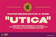 Utica Letterpress Font, a Font by Paper Moon Graphic Supply (Thumbnail 1 of 10)