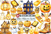 Yellow Halloween Clipart, an Illustration by Rose Art (Thumbnail 1 of 7)