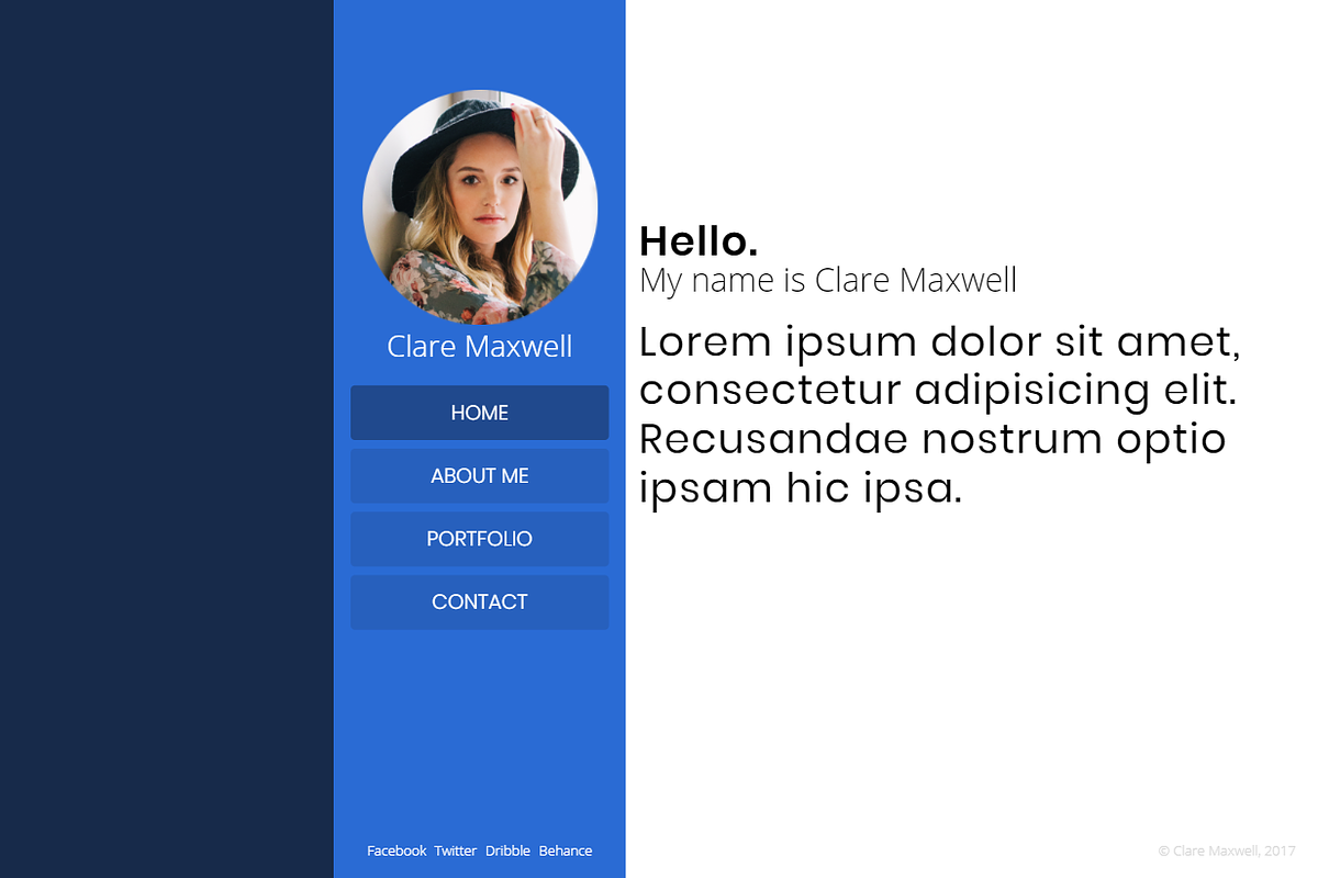 Clare - Minimal Portfolio Template, a HTML Template by AntonyChernianu (Photo 2 of 4)