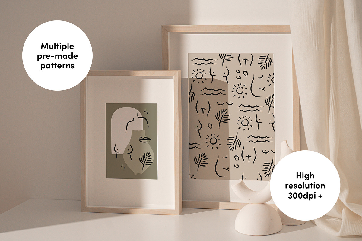 Feminine Neutrals, a Pattern Graphic by Geometrica Bureau (Photo 3 of 9)