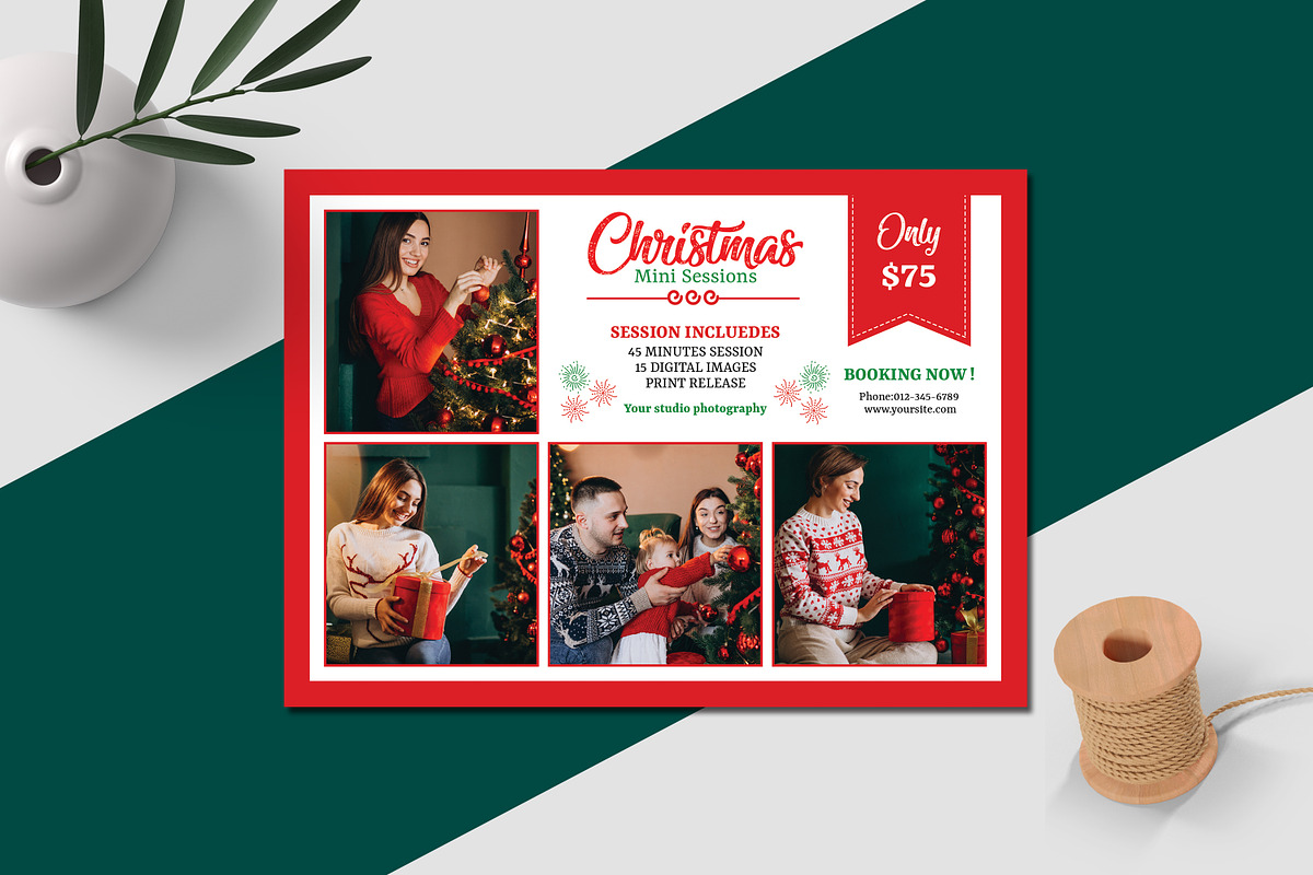 Christmas Mini Session Template, a Stationery Template by Ultimate Template Shop (Photo 1 of 2)