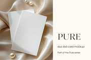 Neutral Beige Double Card Mockup, a Product Mockup by Serenefeeling (Thumbnail 1 of 6)