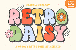 Retro Daisy - Groovy Retro Font