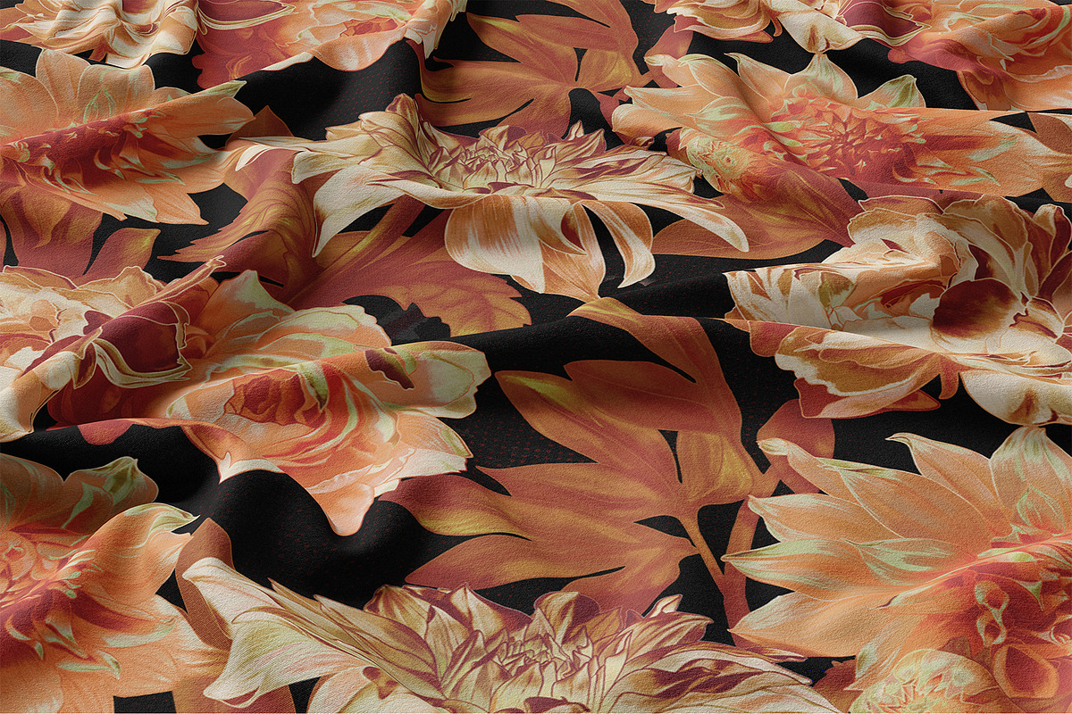Pattern Peonies and Chrysanthemums, a Pattern Graphic by Yana Dobrik (Photo 6 of 11)