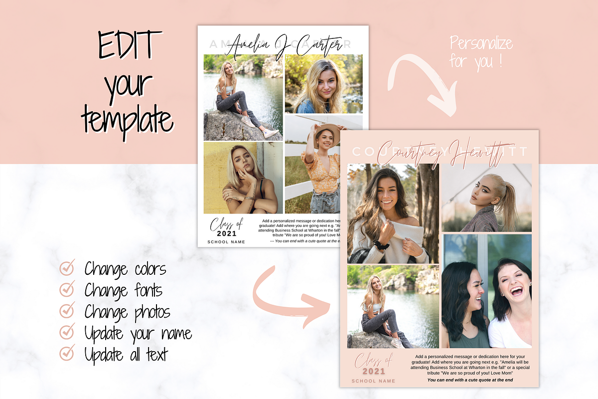 Graduation Yearbook Ad Template, a Magazine Template by Templatables (Photo 3 of 9)