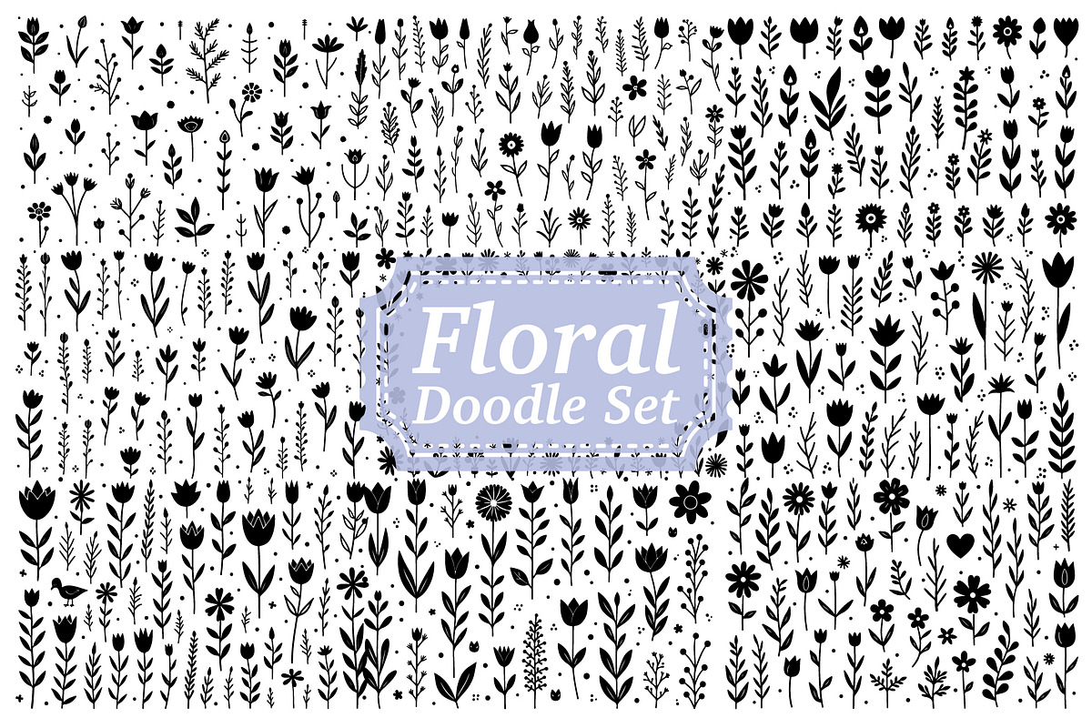 Modern Floral Line Art Bundle, an Illustration by Artivon