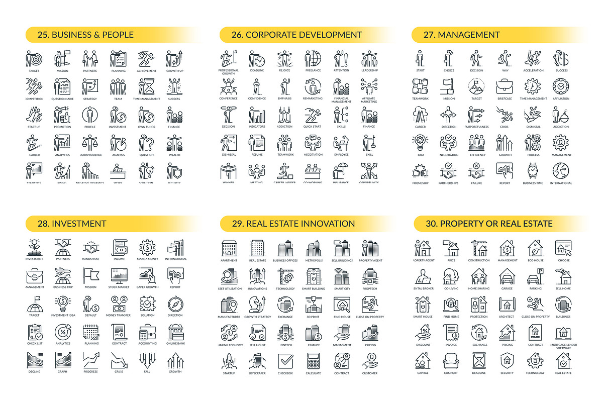 Icon Pack, an Outline Icon by Kalash (Photo 8 of 10)