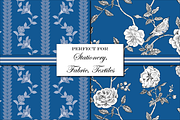 Toile de Jouy Patterns - Blue White, a Pattern Graphic by RachelStudio (Thumbnail 5 of 8)