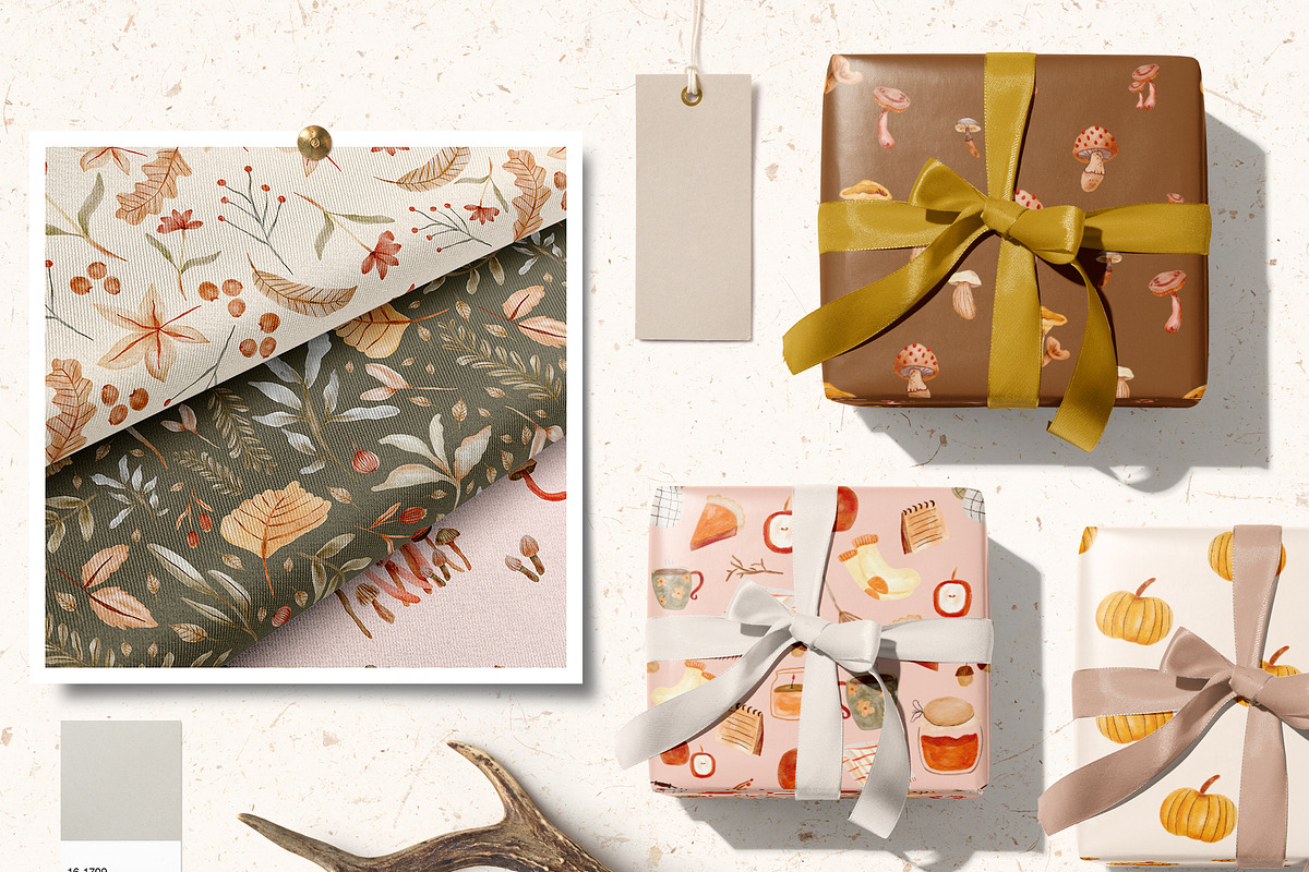Hand Drawn Autumn Floral and Food, an Animal Illustration by Kartika Prints (Photo 2 of 13)