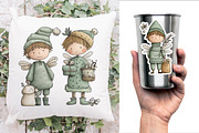 Whimsical Christmas Fairy Clipart, a Seasonal Illustration by V Design Creator (Thumbnail 7 of 8)