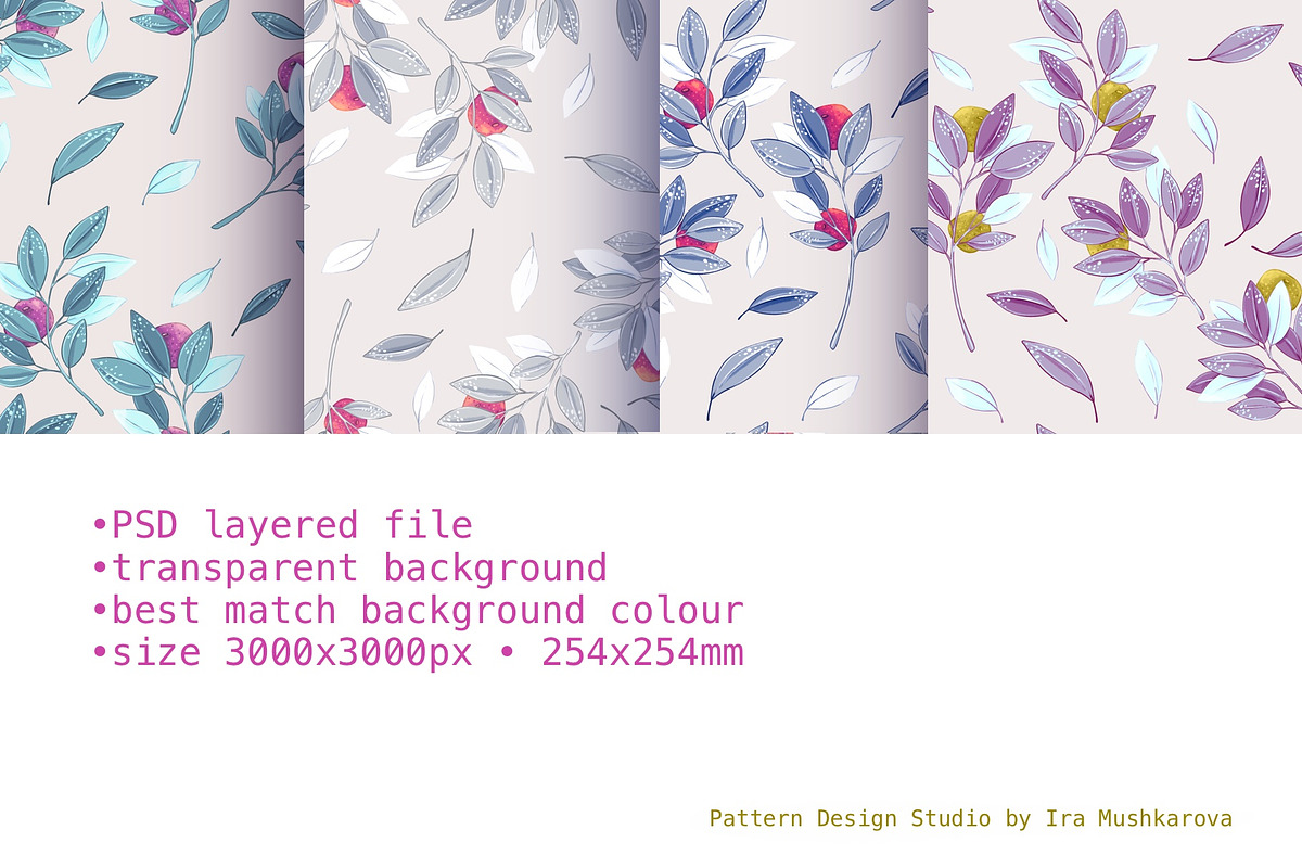 Tangerine Pastel Seamless Patterns, a Pattern Graphic by Marta & Livonka (Photo 5 of 17)
