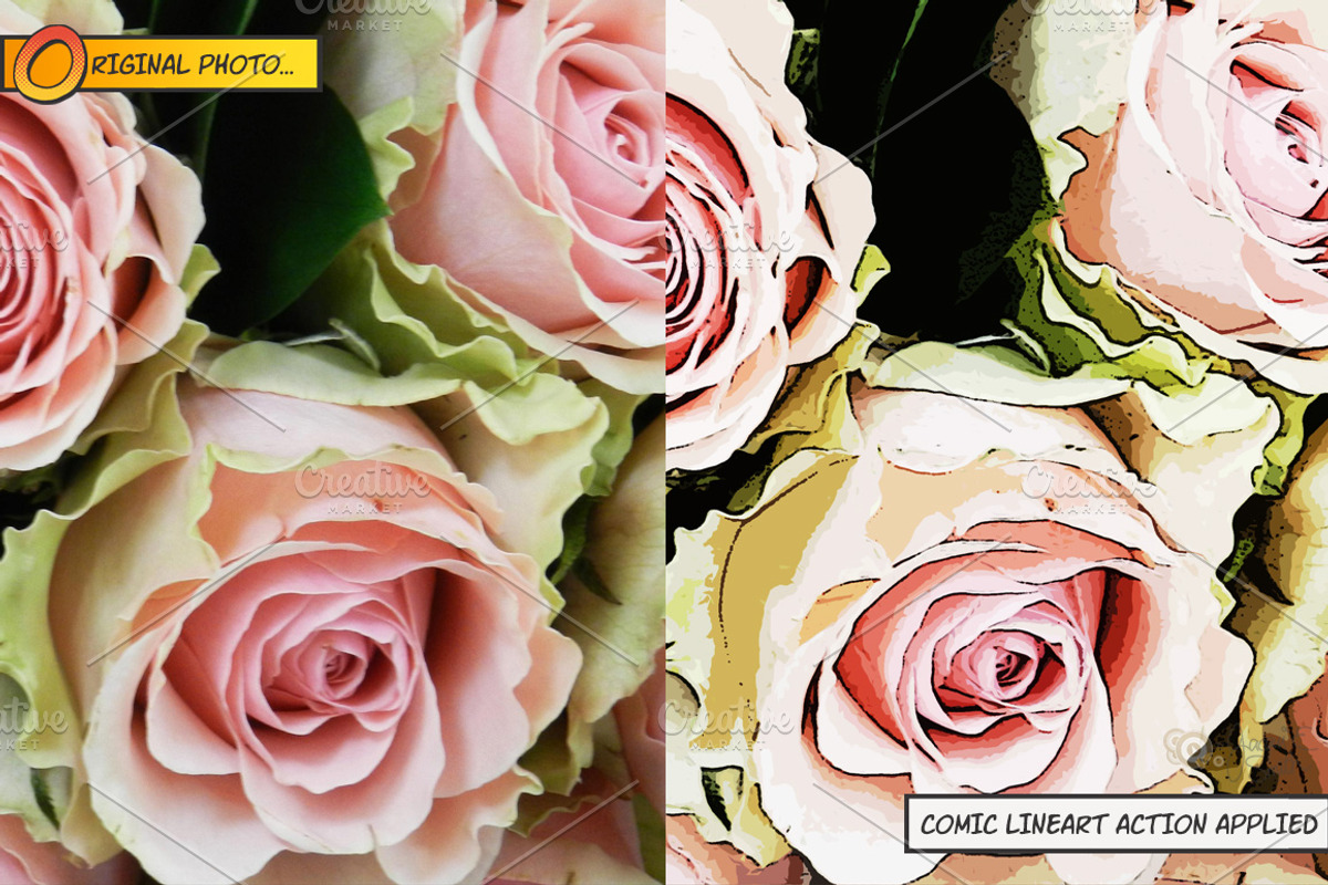 Comic LineArt Actions, an Action Add-On by WhiteSpace Design Studio (Photo 3 of 5)