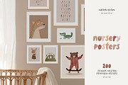 200 NURSERY POSTERS & PRINTS, a Background Graphic by Muse Artist (Thumbnail 1 of 15)