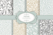 Set of 8 seamless pattern in retro, a Pattern Graphic by NataLito (Thumbnail 1 of 5)