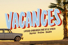 Vacances Layered Condensed Font