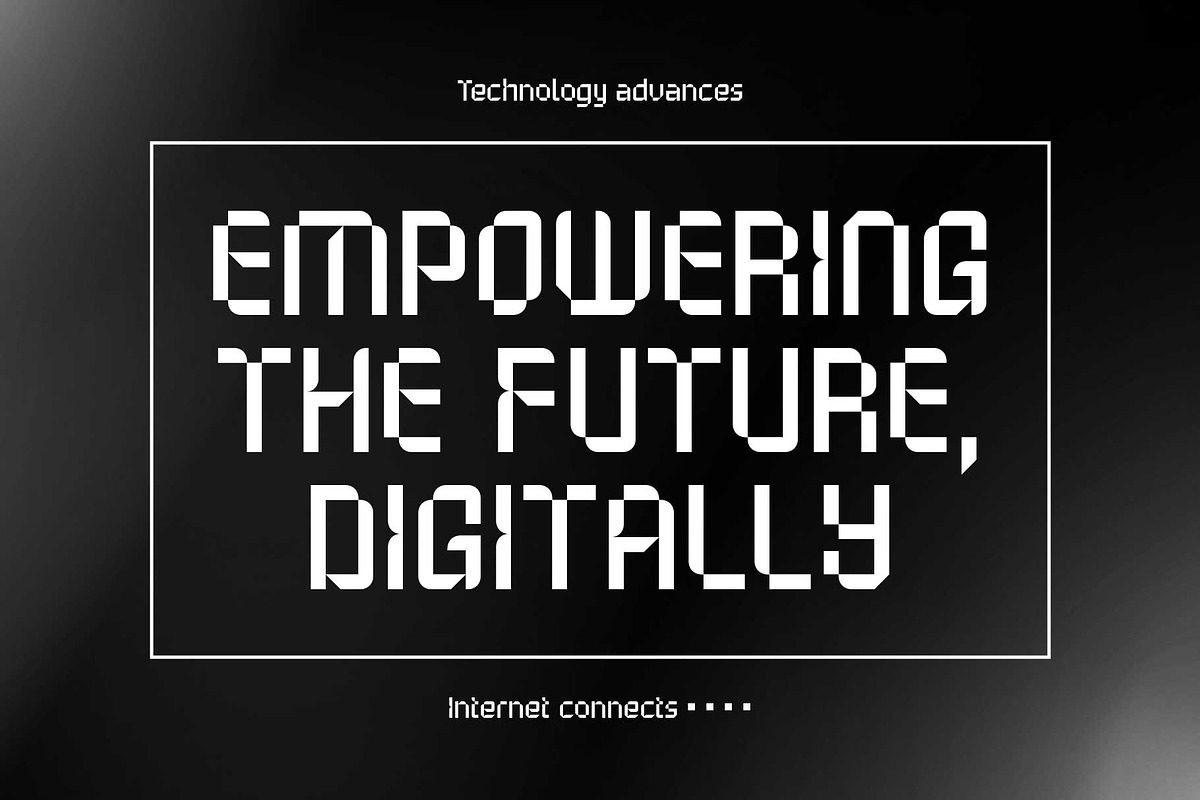 Bytalion - Futuristic Font, a Font by Arterfak Project (Photo 11 of 13)