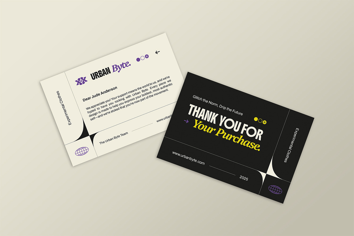 Urban Byte - Thank You Card, a Print Template by StreaksideStd (Photo 3 of 3)