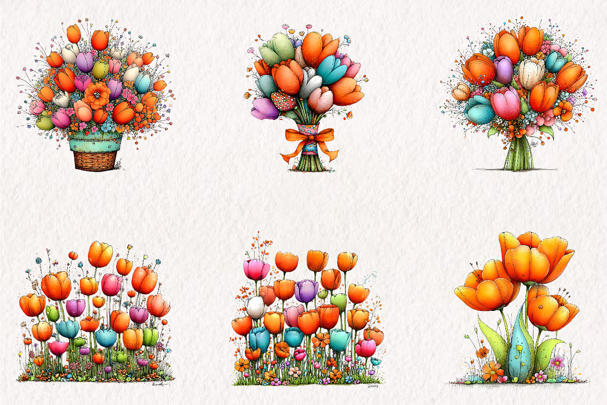 Spring Tulip Sublimation Bundle, an Illustration by CreationArt (Photo 4 of 7)
