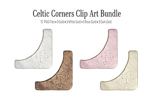 Gold Celtic Photo Album Corners