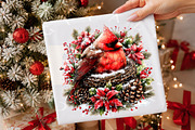 Whimsical Christmas Cardinal Clipart, a Transportation Illustration by Digital Artistic99 (Thumbnail 4 of 7)