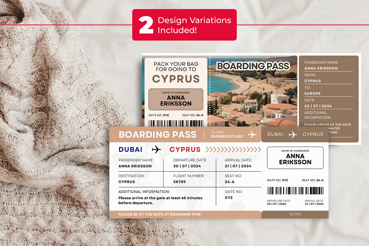 Cyprus Trip Surprise Gift Ticket, a Templates & Theme by Snapybiz (Photo 10 of 10)
