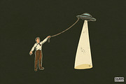 Vintage Cowboy Catching A Spaceship, an Object Graphic by SharpMarketplace (Thumbnail 2 of 7)