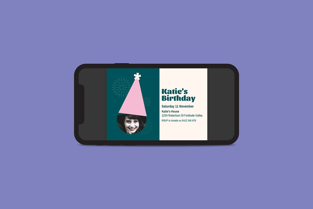 Katie Birthday Invitation, an Invitation Template by Mountain Folk Creative (Photo 6 of 6)