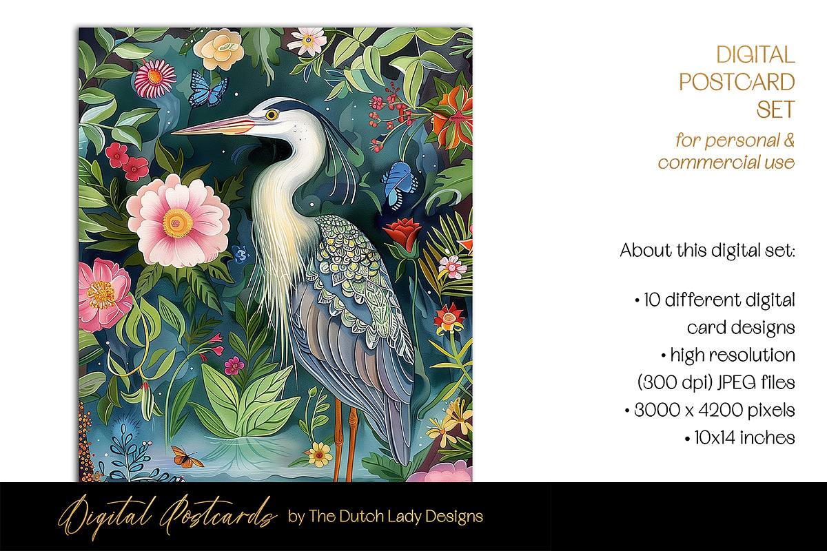 The Chinese Garden Postcard Set, a Decorative Illustration by The Dutch Lady Designs (Photo 3 of 6)