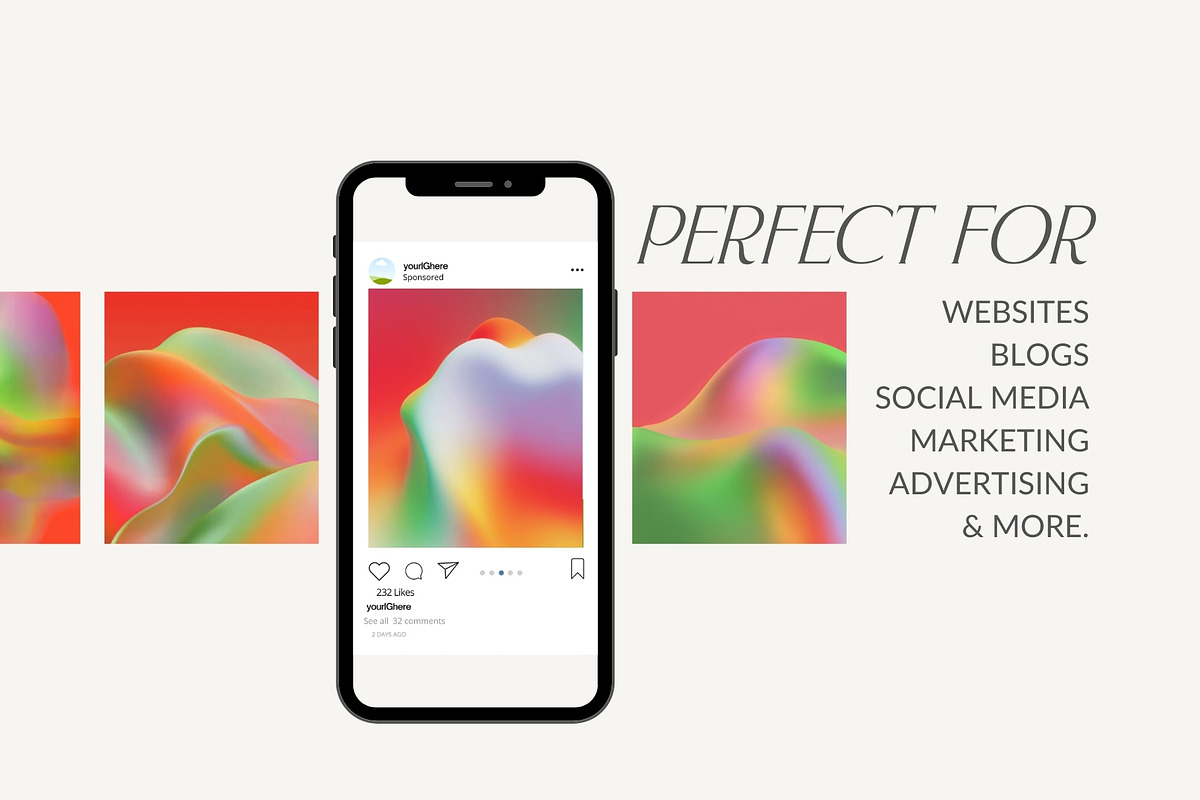 Organic Gradient Shape Wallpapers, a Wallpaper Graphic by HipFonts (Photo 10 of 10)