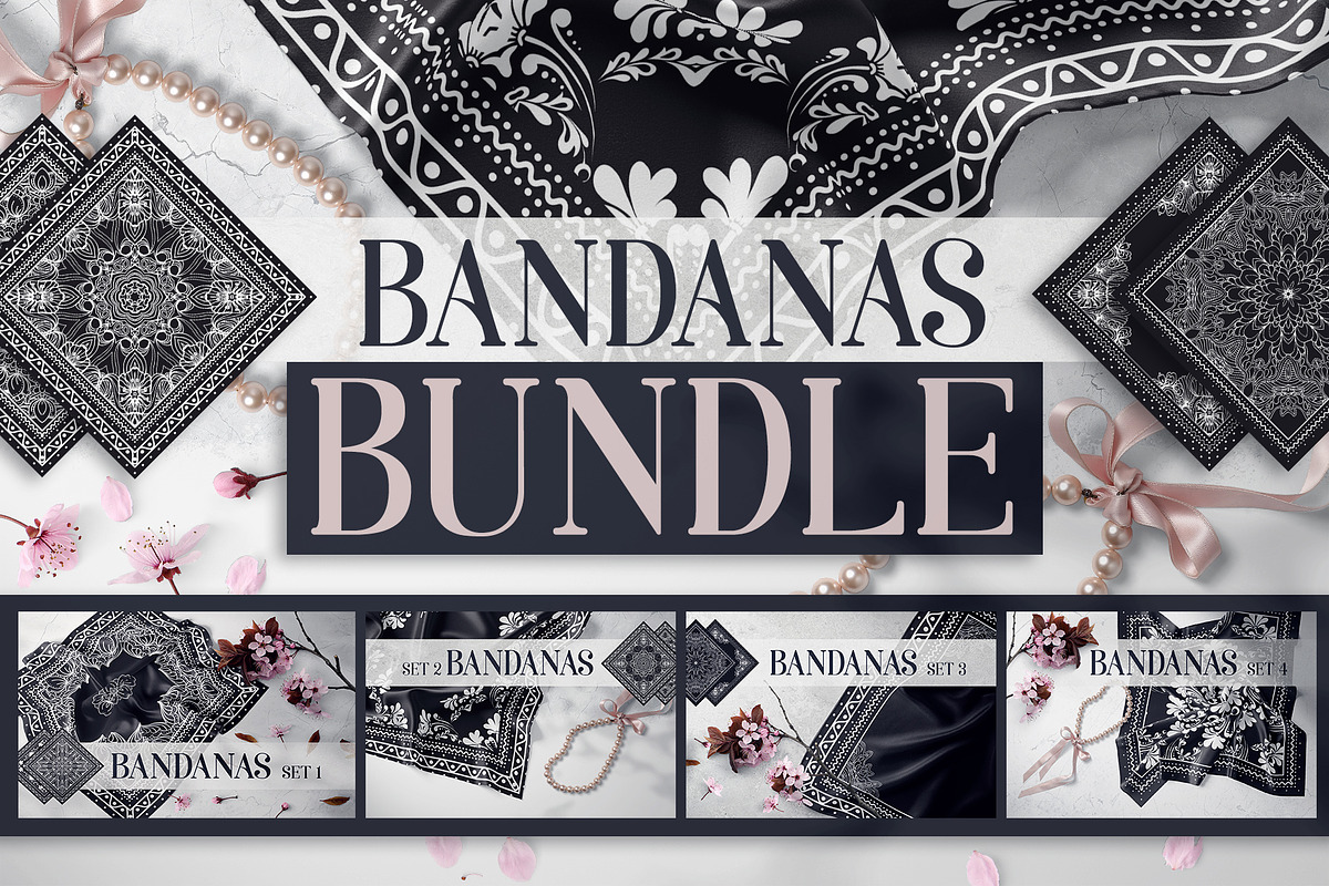 Bandanas Big Bundle of Illustrations, a Decorative Illustration by ilonitta (Photo 1 of 9)