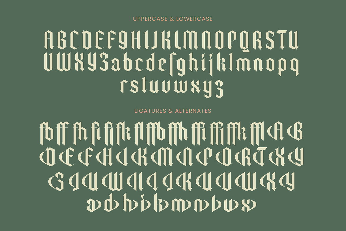 Trackero Modern Blackletter Typeface, a Blackletter Font by timelesstype.co (Photo 9 of 11)