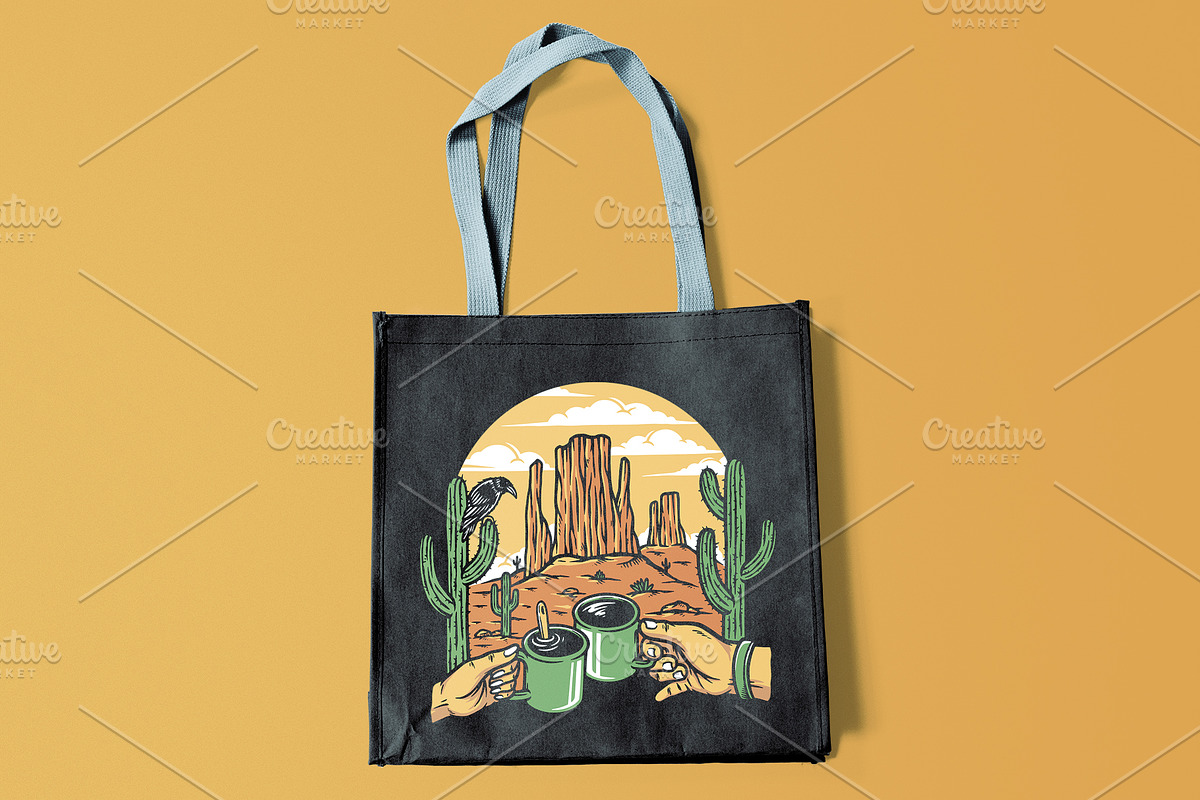 Enjoying coffee in the desert, a Food Illustration by gunaonedesign (Photo 5 of 5)