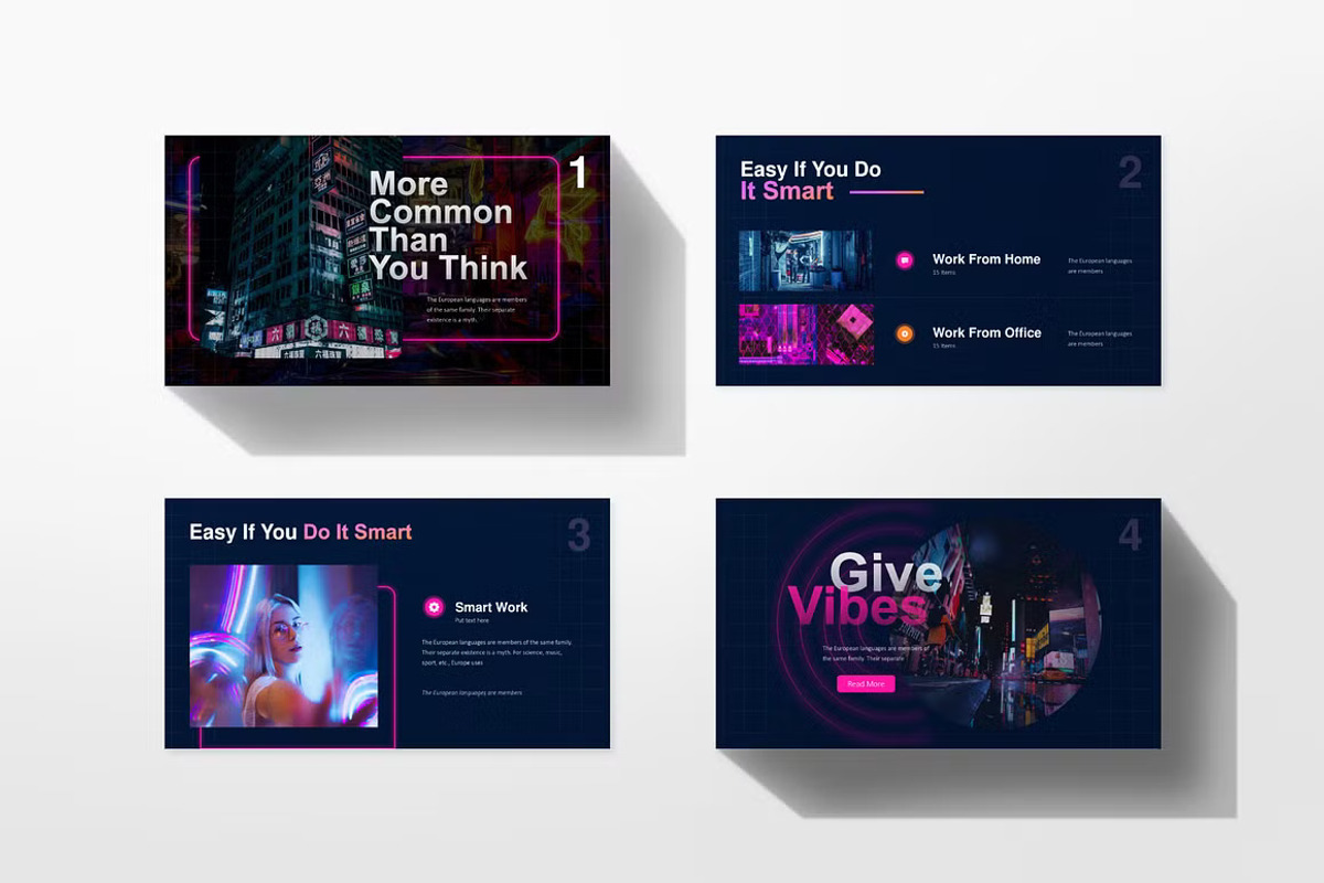 Neon Tokyo Powerpoint Template, a Presentation Template by GearShift (Photo 3 of 8)