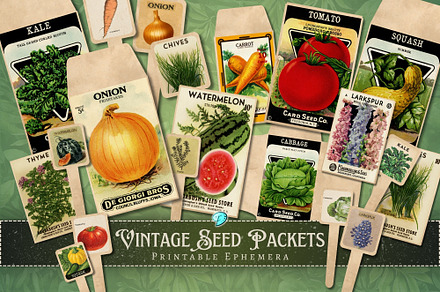 Vintage Seed Packets Ephemera