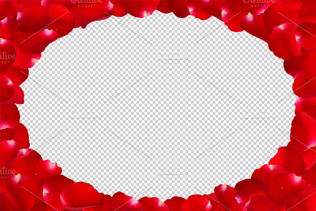 Rose Petals Couple Heart Frame, an Object Graphic by pixelworkz (Photo 4 of 5)