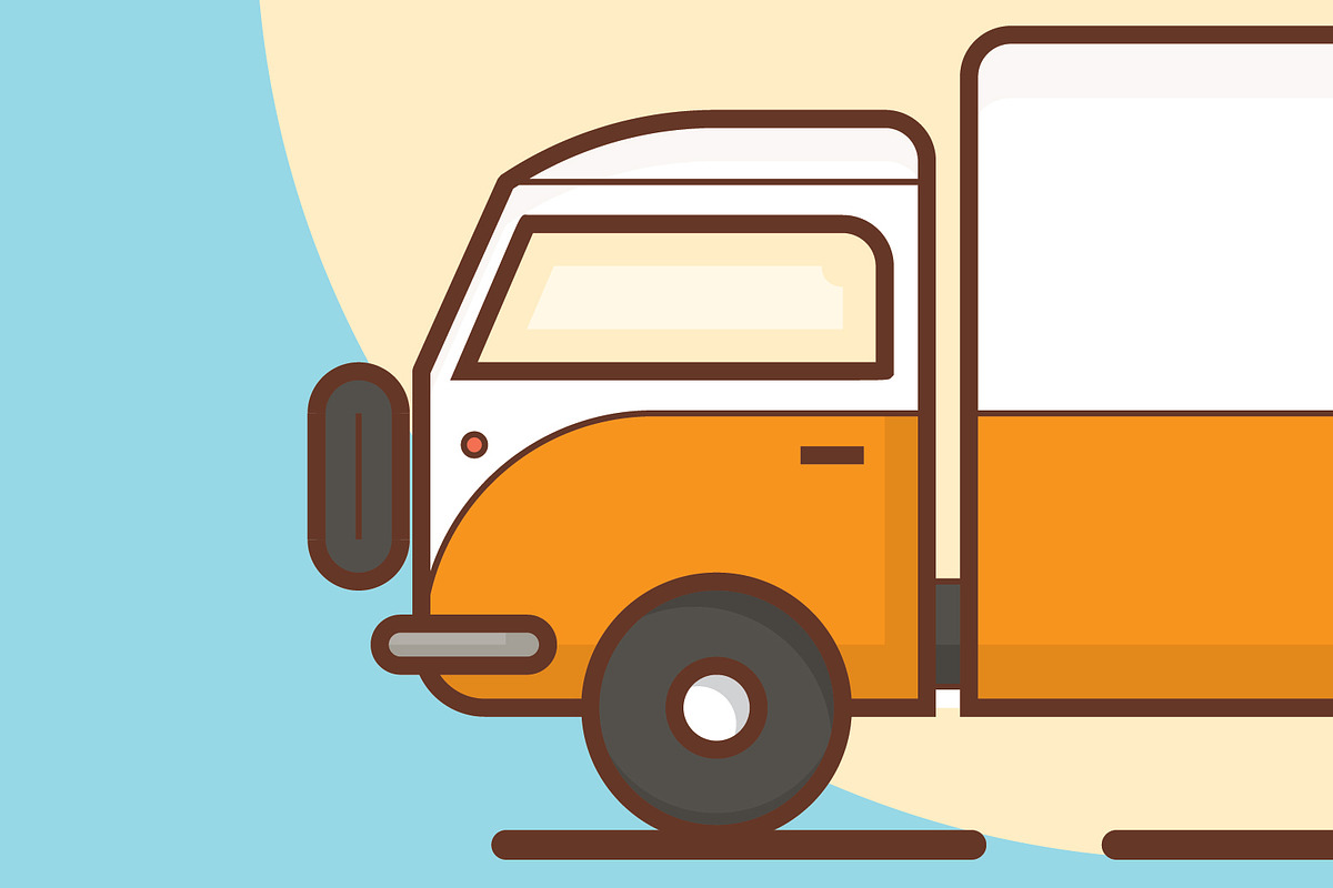 Cute Ice Cream Mini Van, a Food Illustration by Rich Raccoon (Photo 2 of 3)