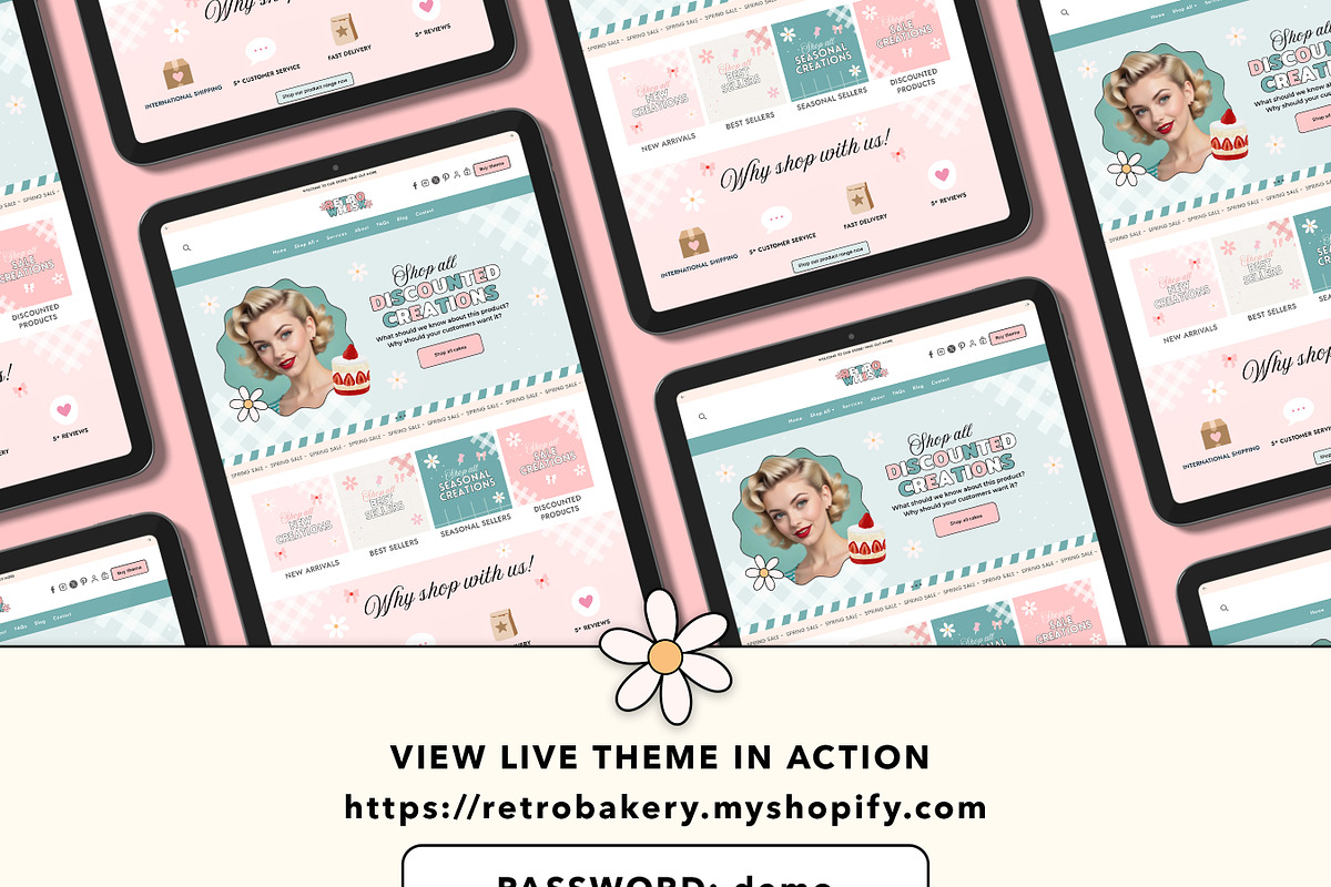Retro Bakery Shopify Theme, a Shopify Template by Template Twist Shop (Photo 3 of 8)