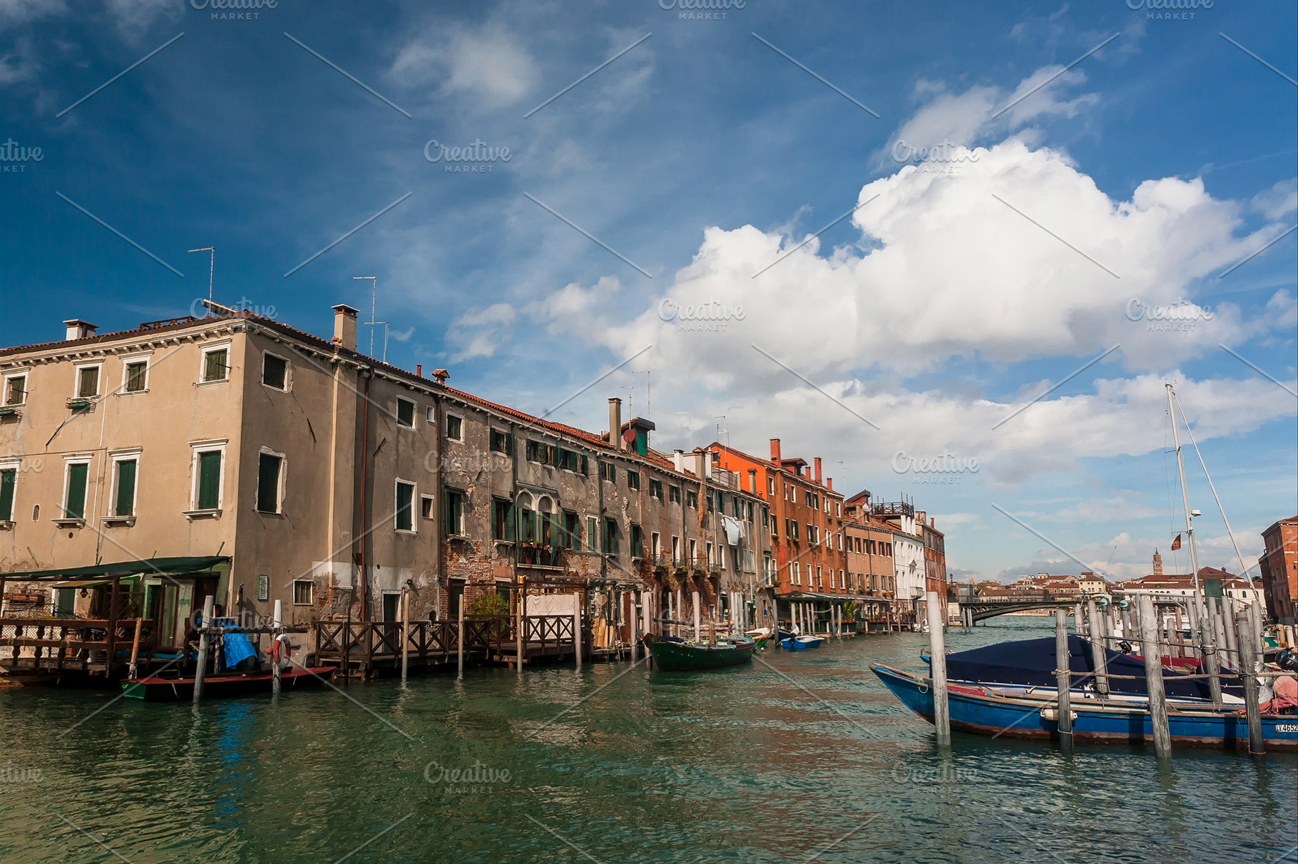 Old houses, boats, Venice lagoon, a Transportation Photo by Radiokafka